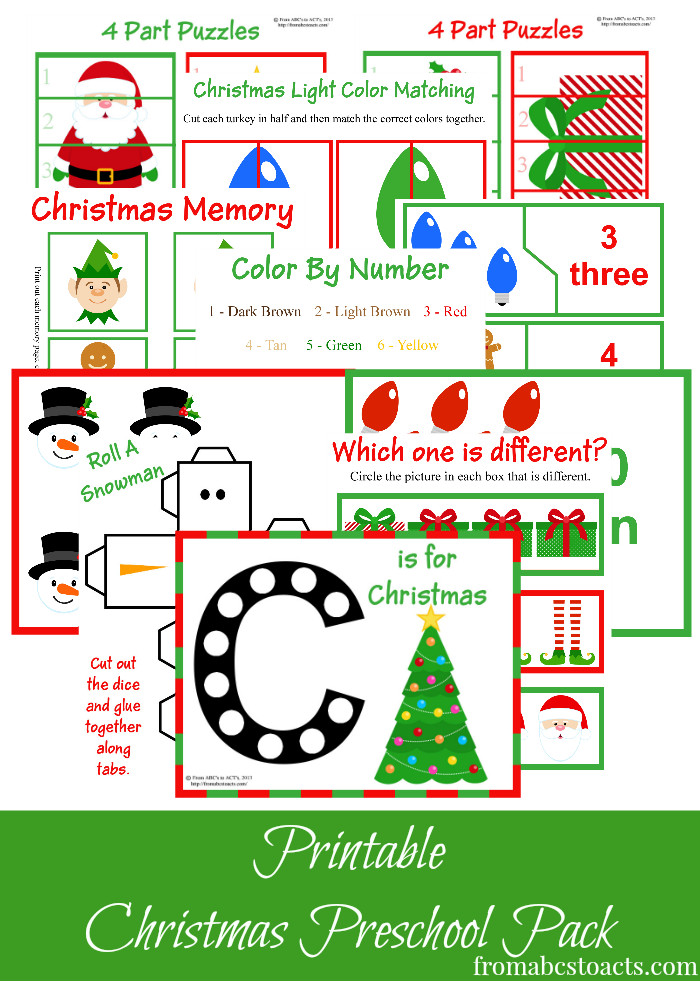 Printable Crafts For Preschoolers
 Free Christmas Printables Learning Resources for