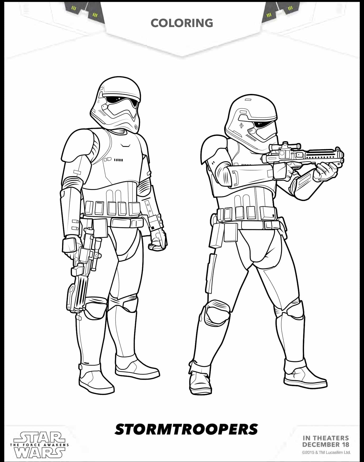 Printable Star Wars Coloring Pages
 8 Free Star Wars The Force Awakens Coloring Sheets