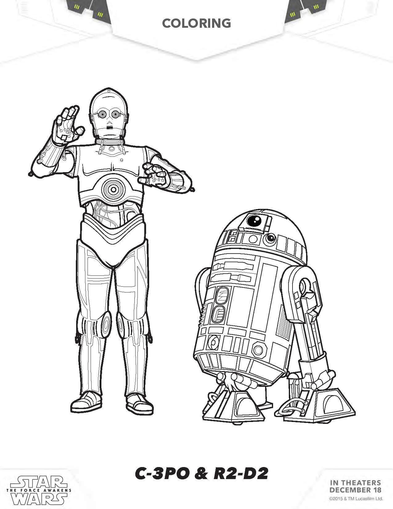 Printable Star Wars Coloring Pages
 Star Wars coloring pages The force awakens coloring pages