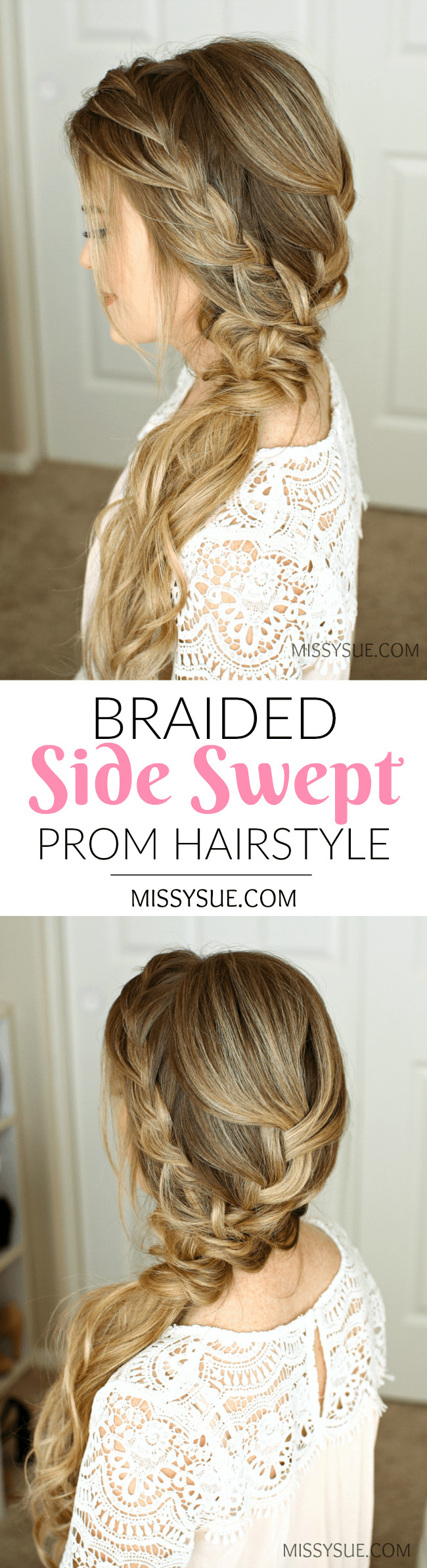 Prom Hairstyle Braid
 Braided Side Swept Prom Hairstyle