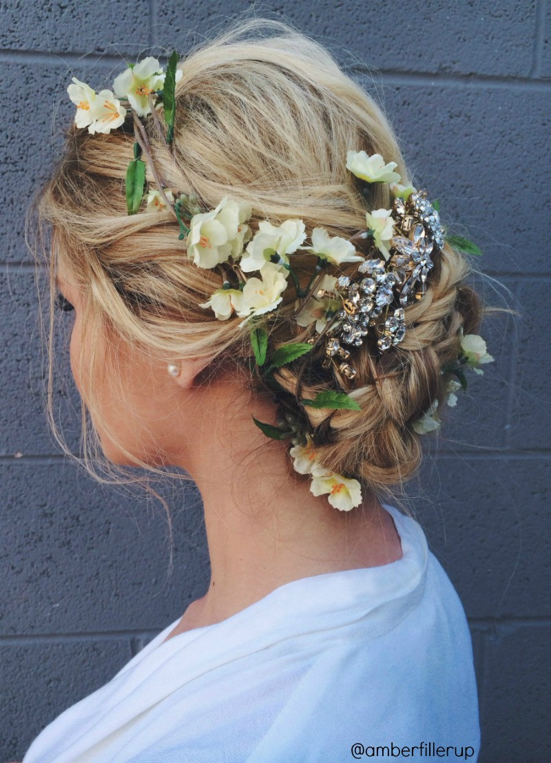 Prom Hairstyles With Flowers
 Prom Wedding Flower Up do Tutorial Barefoot Blonde by