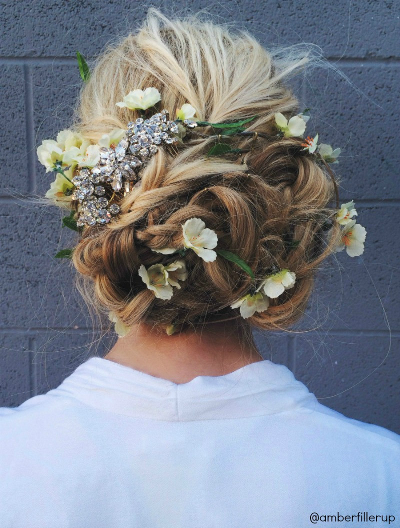 Prom Hairstyles With Flowers
 Prom Wedding Flower Up do Tutorial Barefoot Blonde by