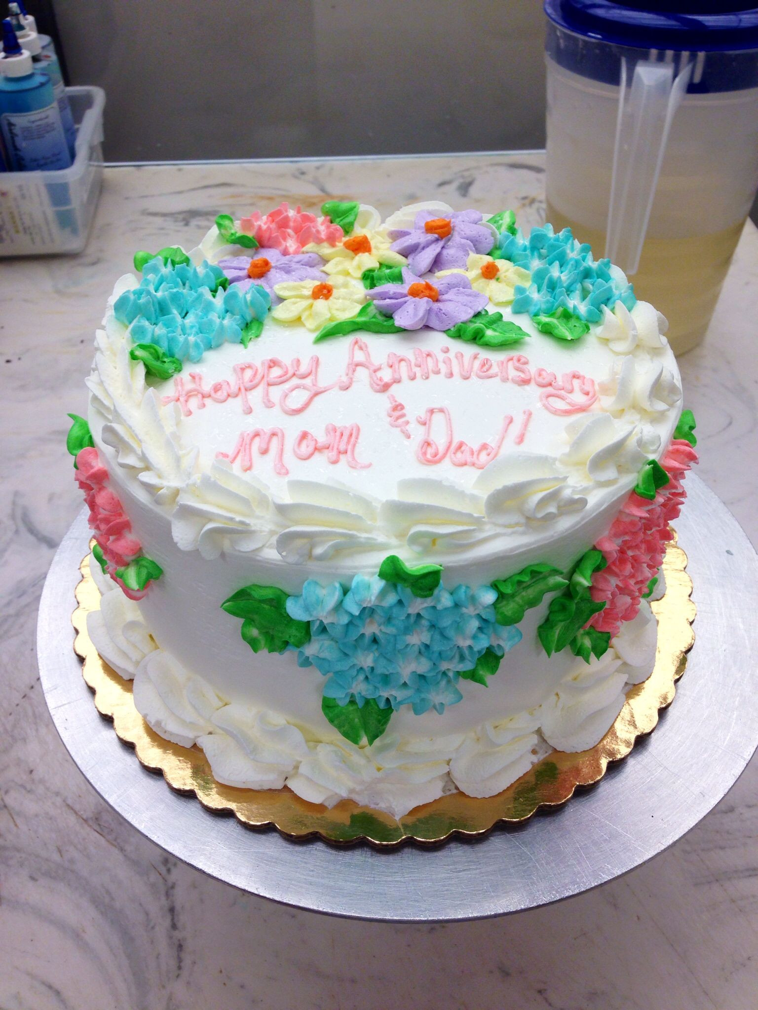 Publix Birthday Cake Designs
 Publix cake with hydrangeas Sweets Pinterest