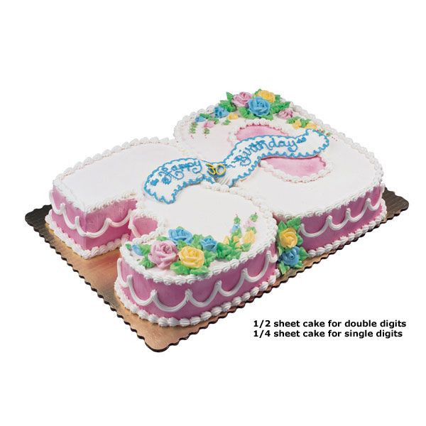 Publix Birthday Cake Designs
 Cut Out Numbers via Publix
