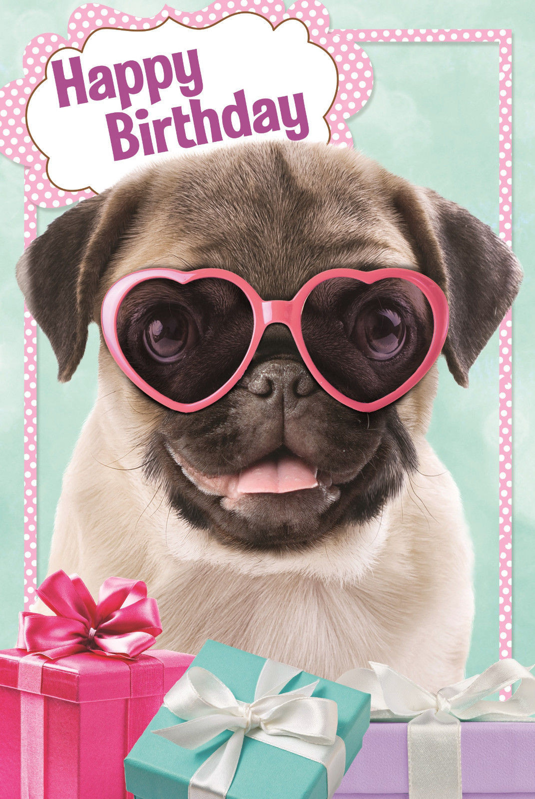 Pug Birthday Cards
 Cute Pug Birthday Card