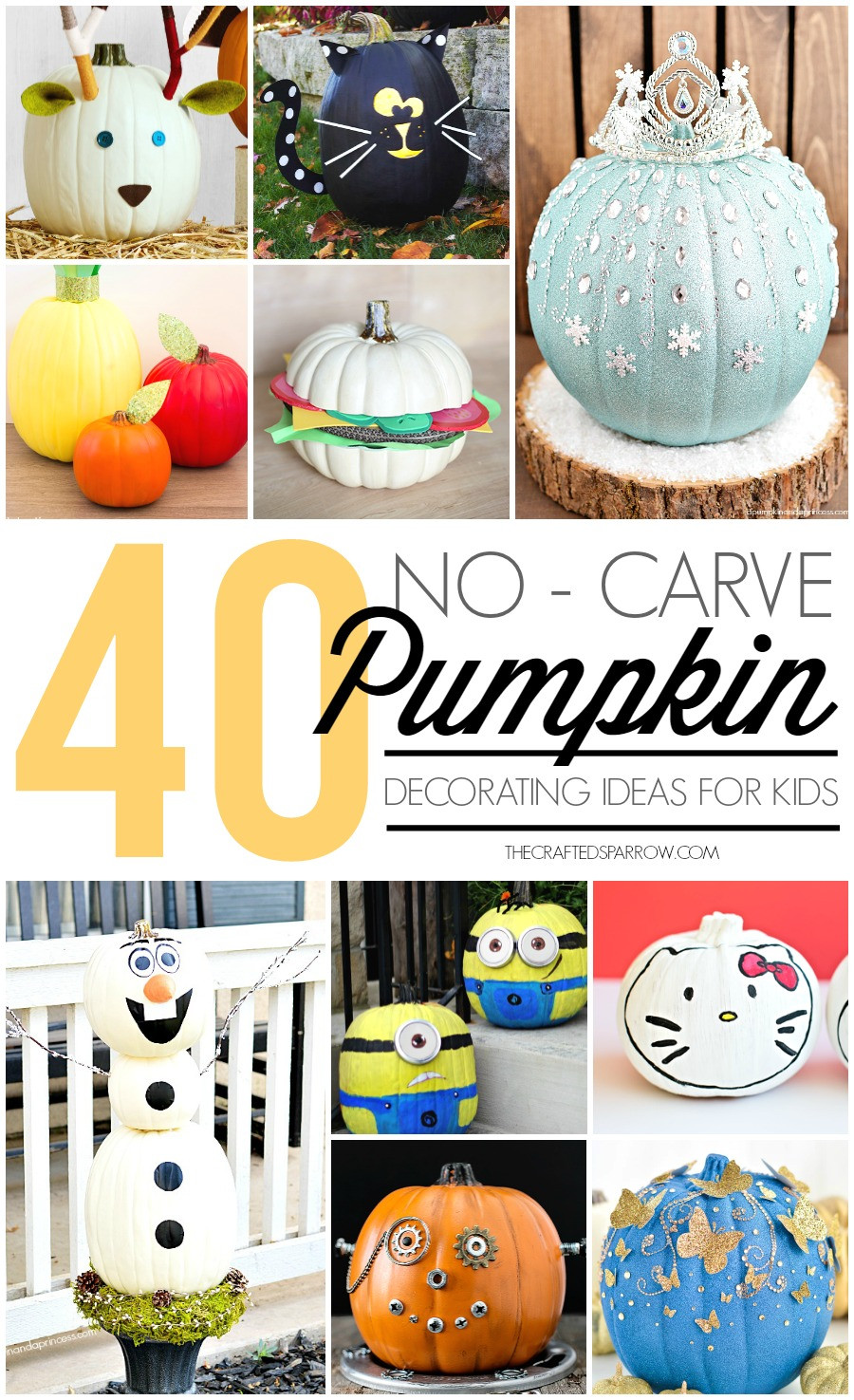 Pumpkin Decorating Ideas For Kids
 40 No Carve Pumpkin Decorating Ideas for Kids