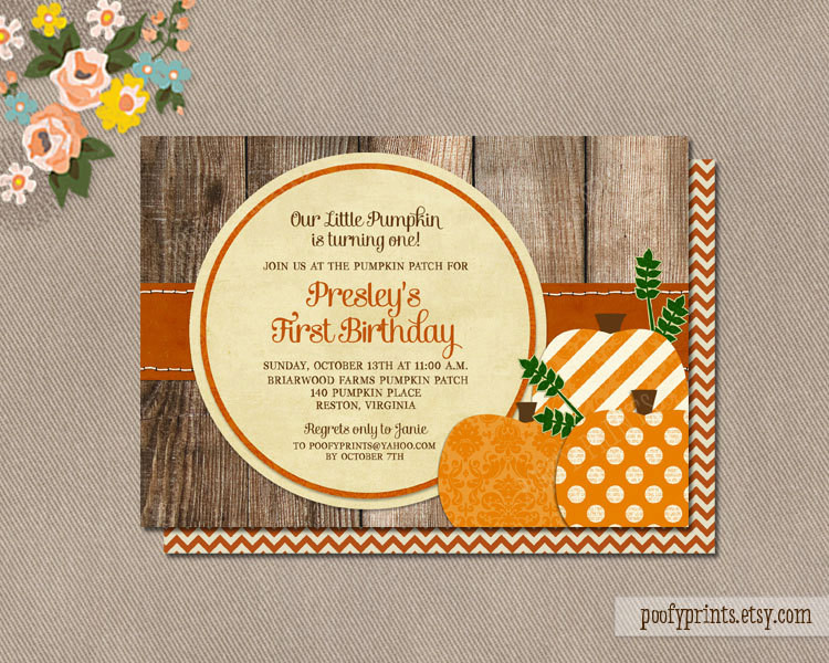 Pumpkin Patch Birthday Party Invitations
 Pumpkin Patch Birthday Party Invitations Printable by