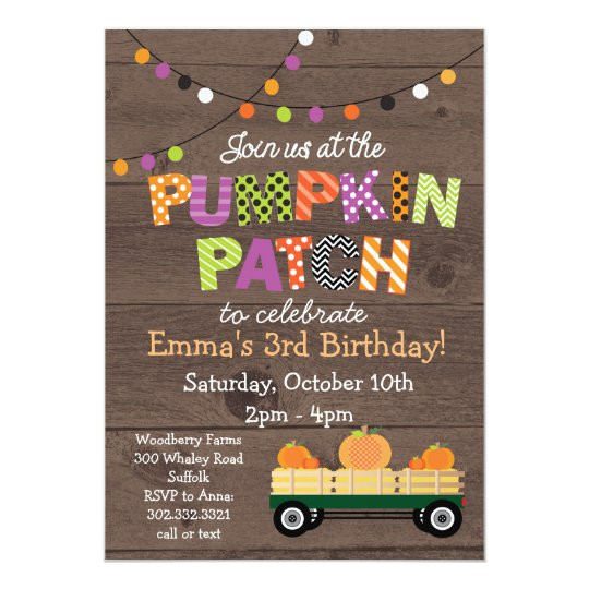 Pumpkin Patch Birthday Party Invitations
 Pumpkin Patch Party Invitation