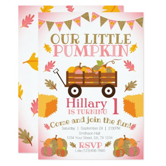 Pumpkin Patch Birthday Party Invitations
 Little Pumpkin Invitation Pumpkin Patch Birthday Card