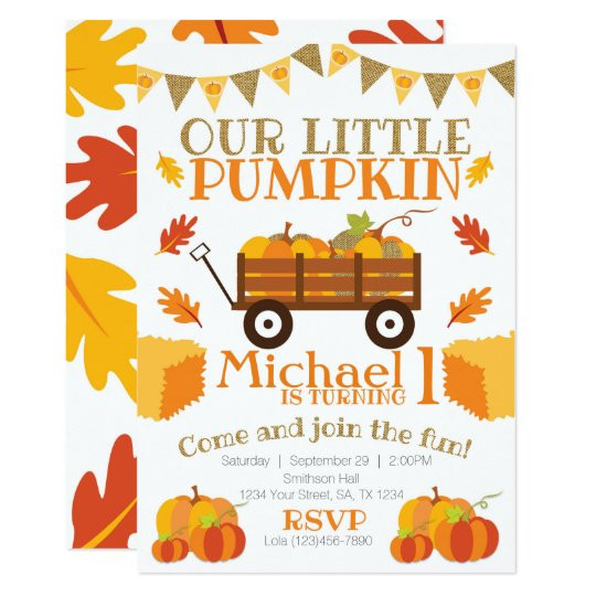 Pumpkin Patch Birthday Party Invitations
 Little Pumpkin Invitation Pumpkin Patch Birthday