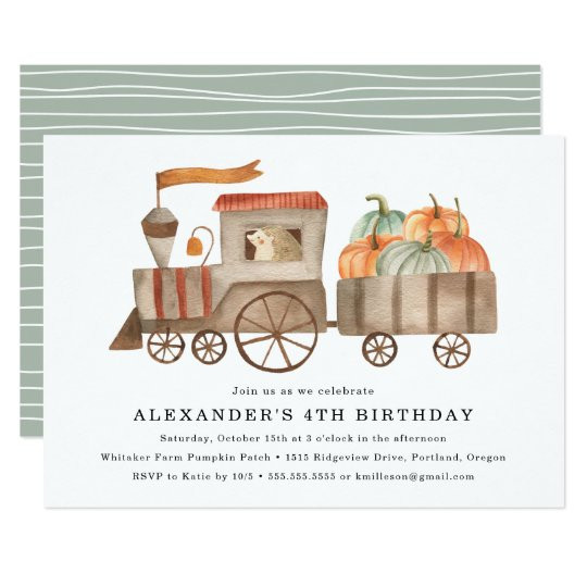 Pumpkin Patch Birthday Party Invitations
 Pumpkin Patch Kid s Birthday Party Invitation