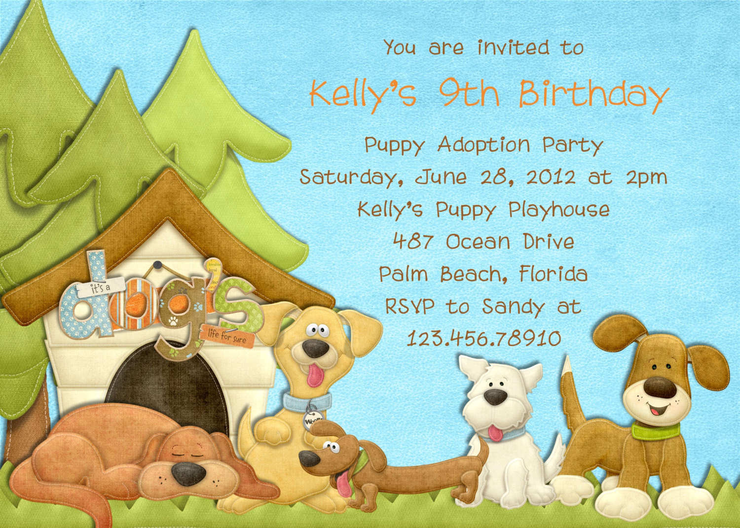Puppy Birthday Invitations
 Puppy Dog Birthday Invitation Printable Custom by 3PeasPrints