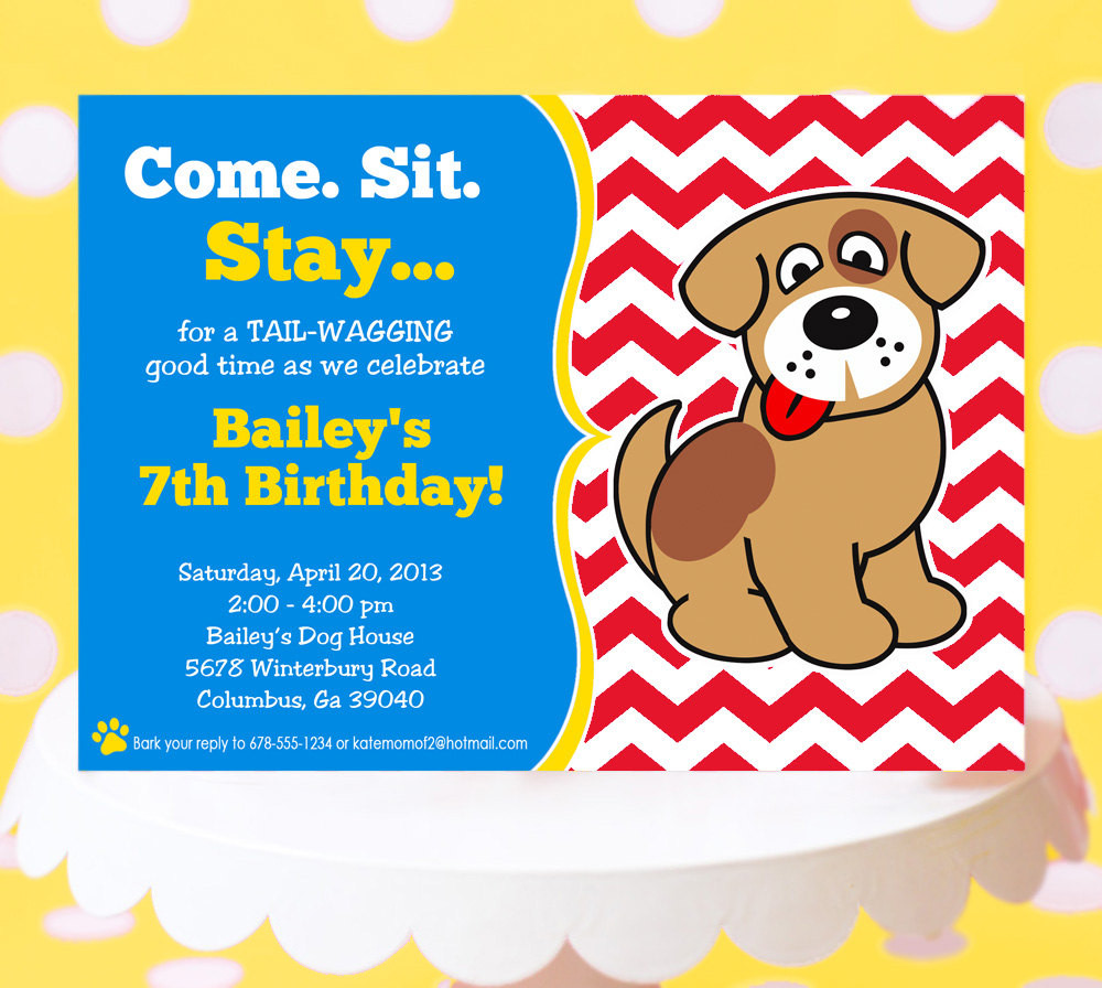 Puppy Birthday Invitations
 Puppy Party Invitation Puppy Birthday Invitation Printable