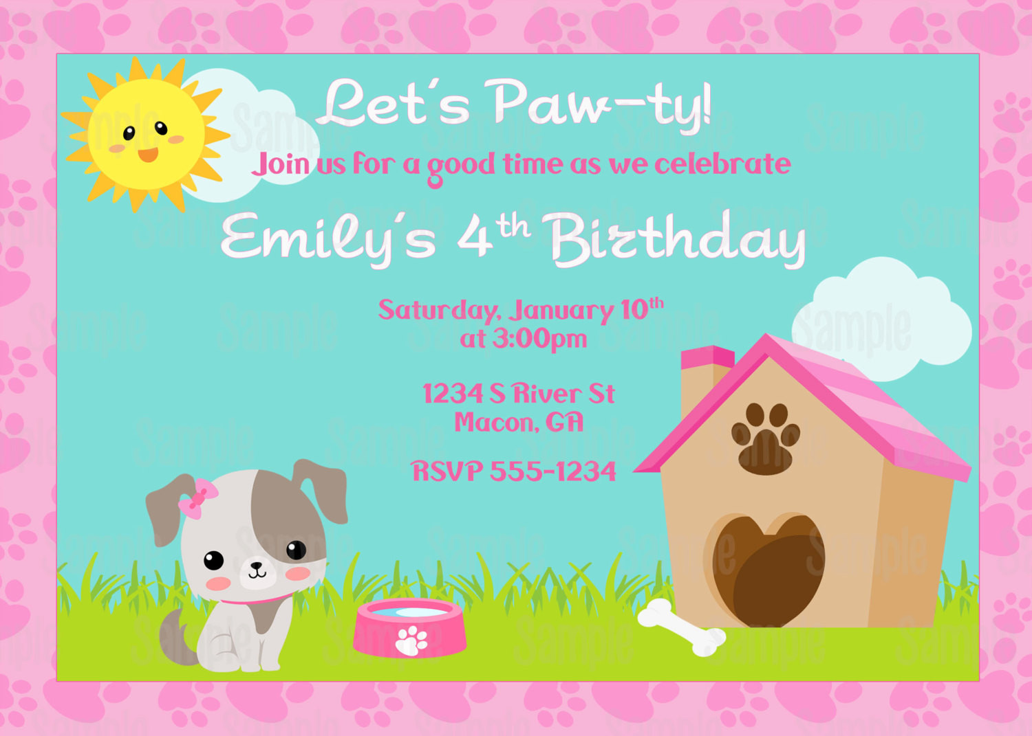 Puppy Birthday Invitations
 Printable Puppy Dog Birthday Party Invitation plus FREE blank