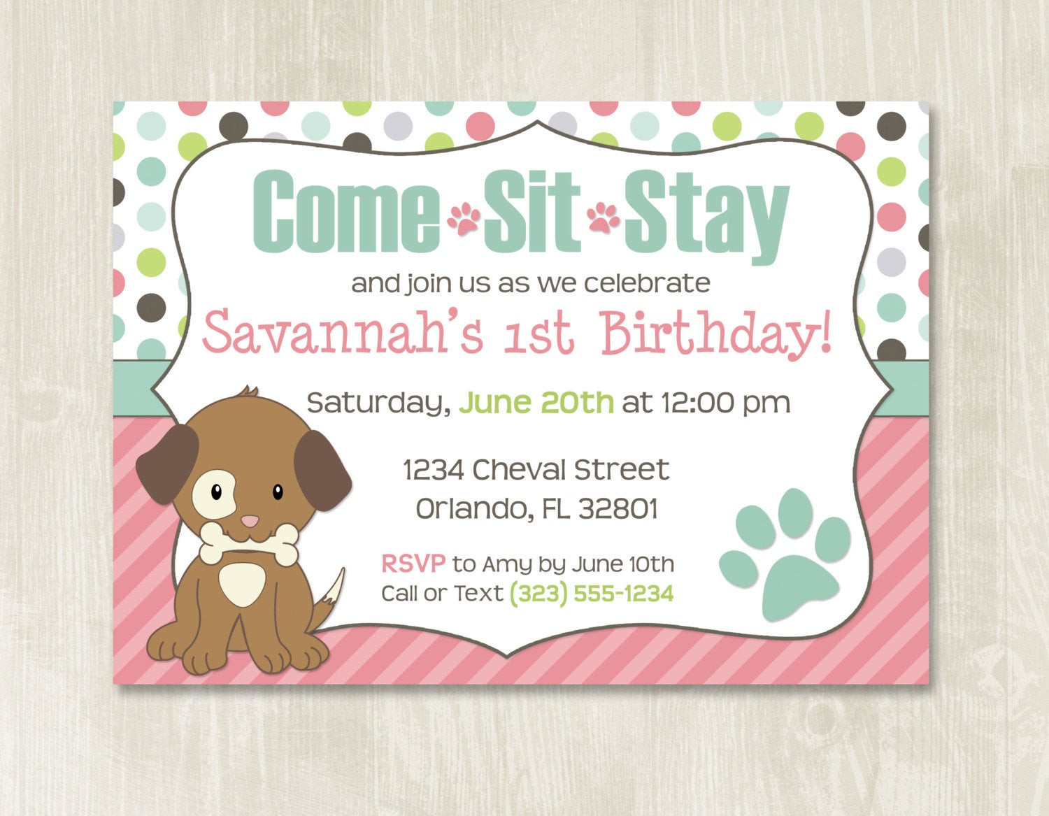 Puppy Birthday Invitations
 Puppy Birthday Invitation Customizable Puppy Party