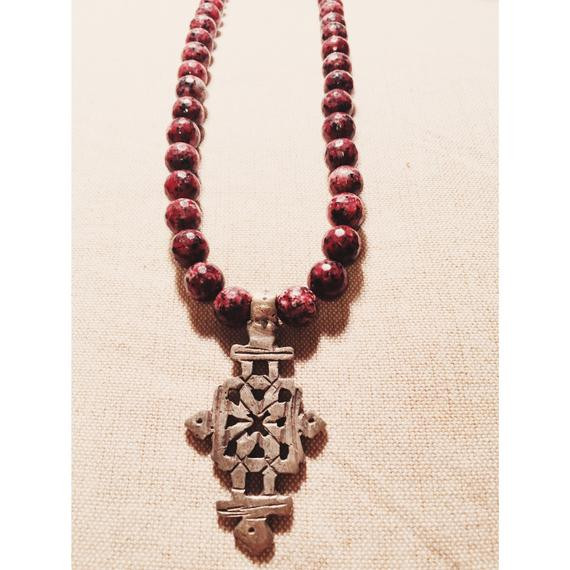 Purple Cross Necklace
 Long Purple Cross Necklace by MadisonMillerBeads on Etsy