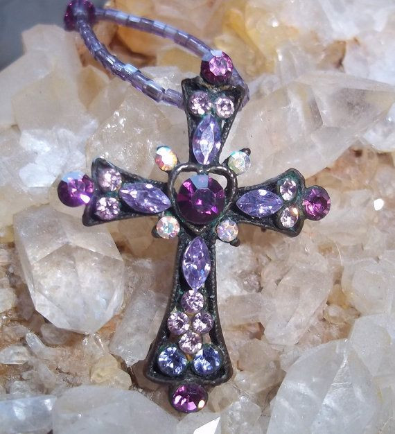 Purple Cross Necklace
 1000 images about Crosses on Pinterest