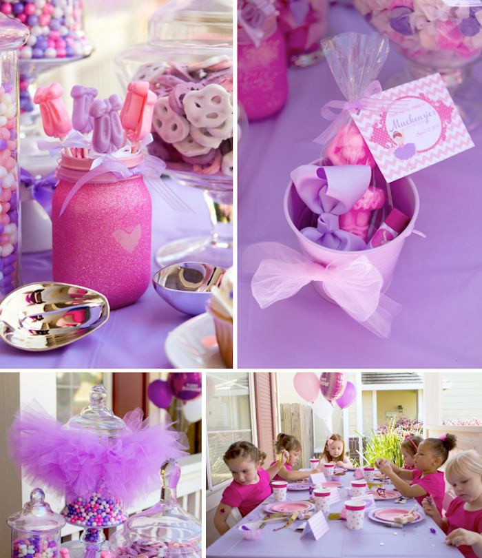 Purple Themed Birthday Party
 Kara s Party Ideas Pink & Purple Ballerina Ballet Themed