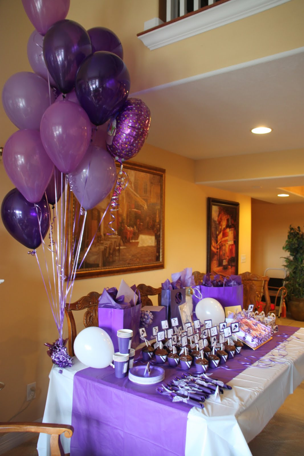 Purple Themed Birthday Party
 able Party Real Party Purple Cheer