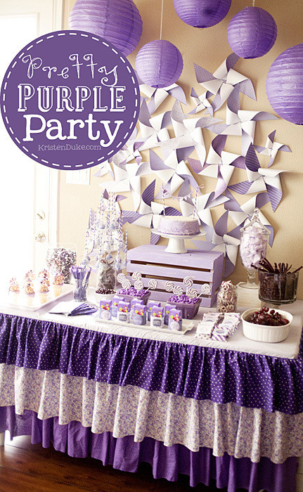Purple Themed Birthday Party
 Pretty Purple Party