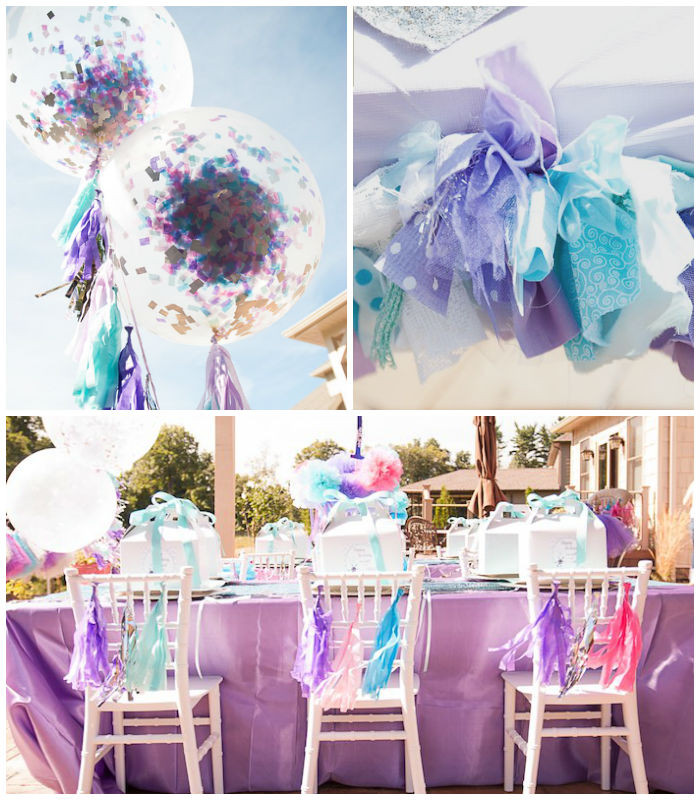 Purple Themed Birthday Party
 Kara s Party Ideas Turquoise & Purple Modern Glam Frozen
