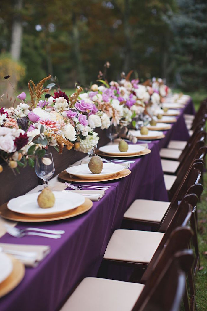 Purple Wedding Table Decorations
 Purple Wedding Ideas with Pretty Details MODwedding
