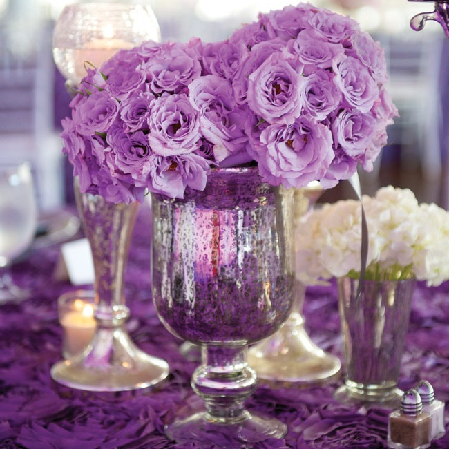 Purple Wedding Table Decorations
 Purple Wedding Table Decorations