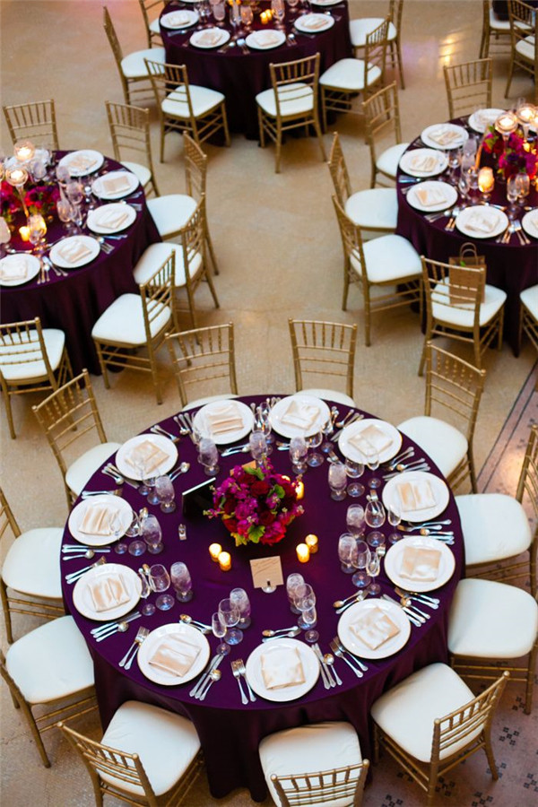 Purple Wedding Table Decorations
 35 Dark Purple Wedding Color Ideas for Fall Winter