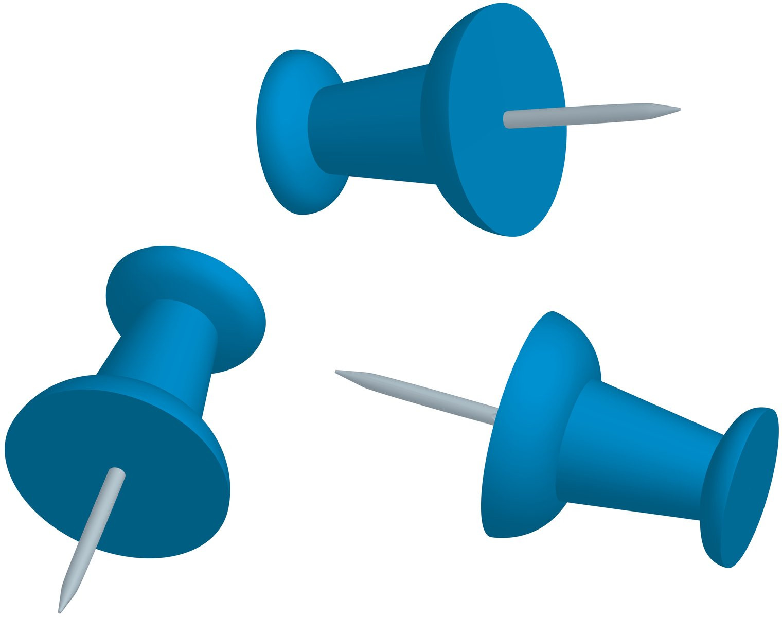 Push Pins
 Free Push Pins 3D Set 1 Blue Stock Free