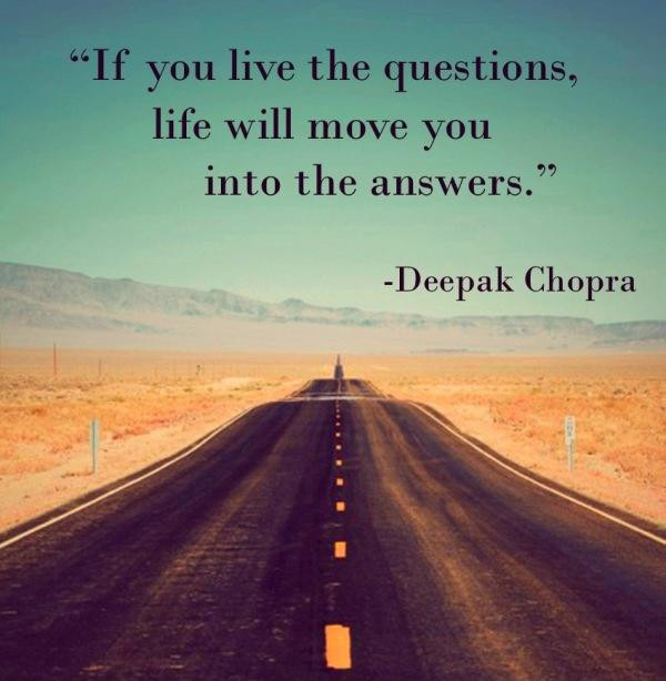 Question Quotes About Life
 If you live the questions life will move you into answers