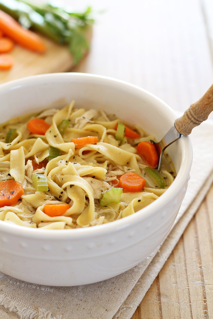 Quick And Easy Chicken Soup
 Quick and Easy Chicken Noodle Soup Love Grows Wild