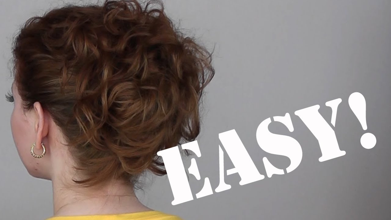 Quick And Easy Hairstyles For Thick Curly Hair
 Hair Tutorial A Quick Easy and Messy Updo for Curly Hair