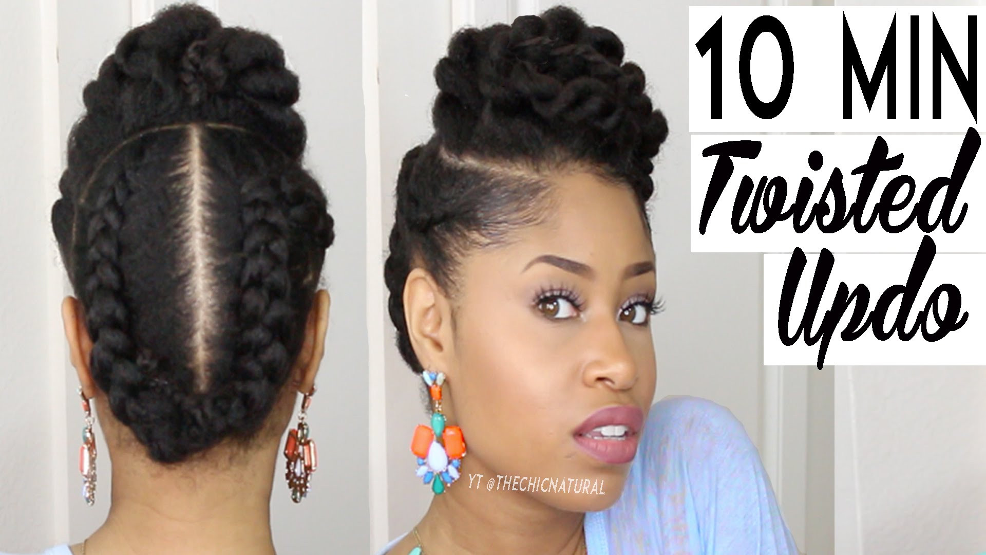 Quick Natural Updo Hairstyles
 Twisted Natural Hair Protective Updo In 10 Minutes Less