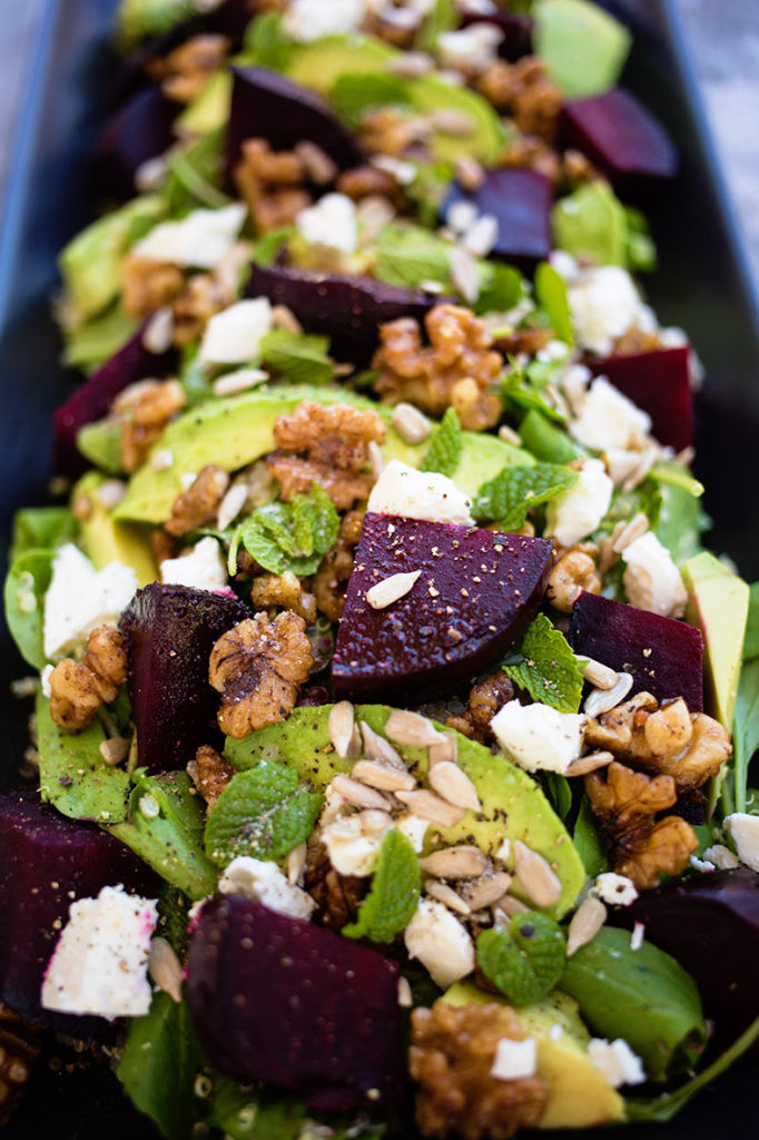 Quinoa Beetroot Salad
 Beetroot Avocado & Quinoa Salad with Feta Spiced Walnuts