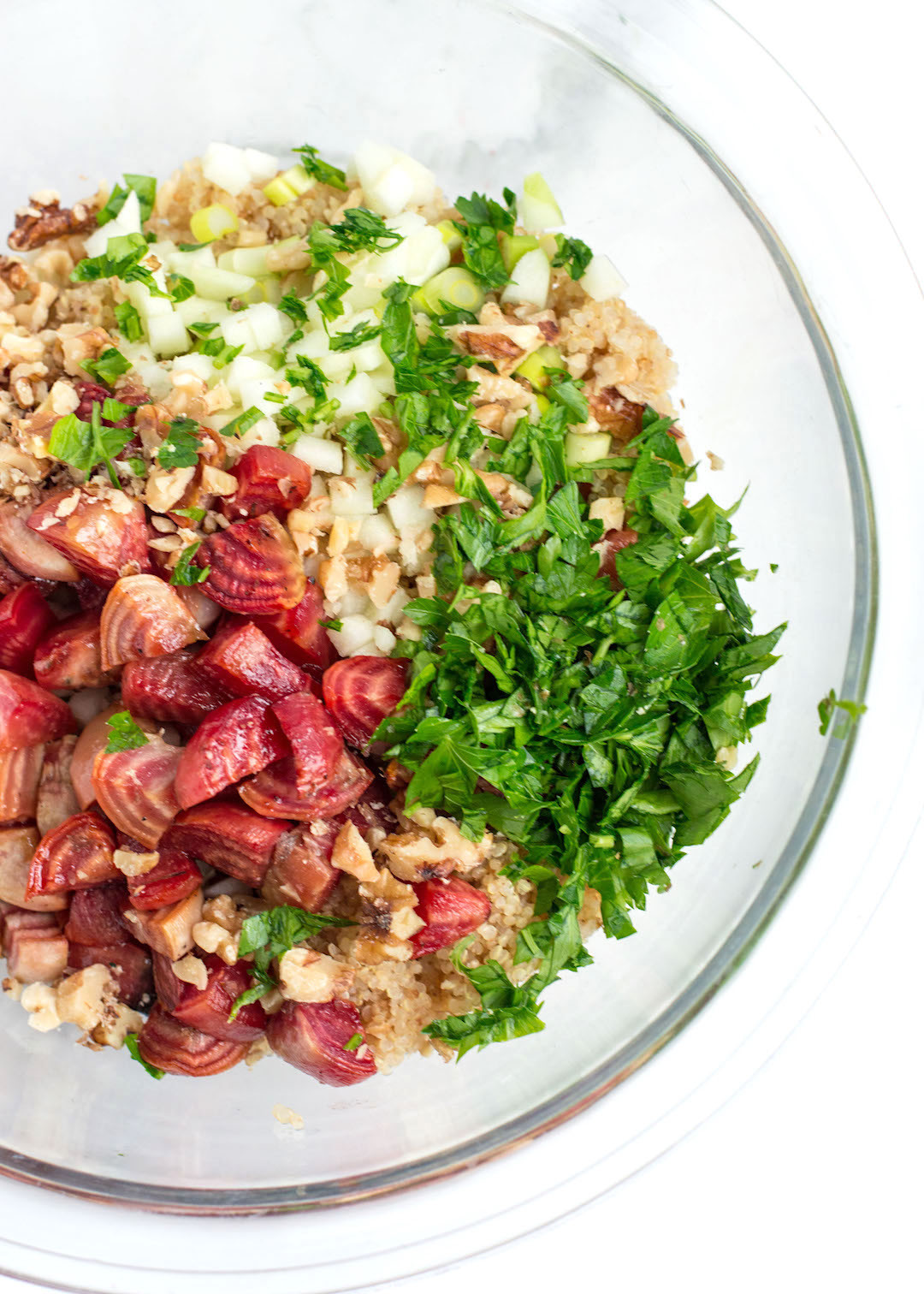 Quinoa Beetroot Salad
 Roasted Beet and Quinoa Salad with Apple and Goat Cheese