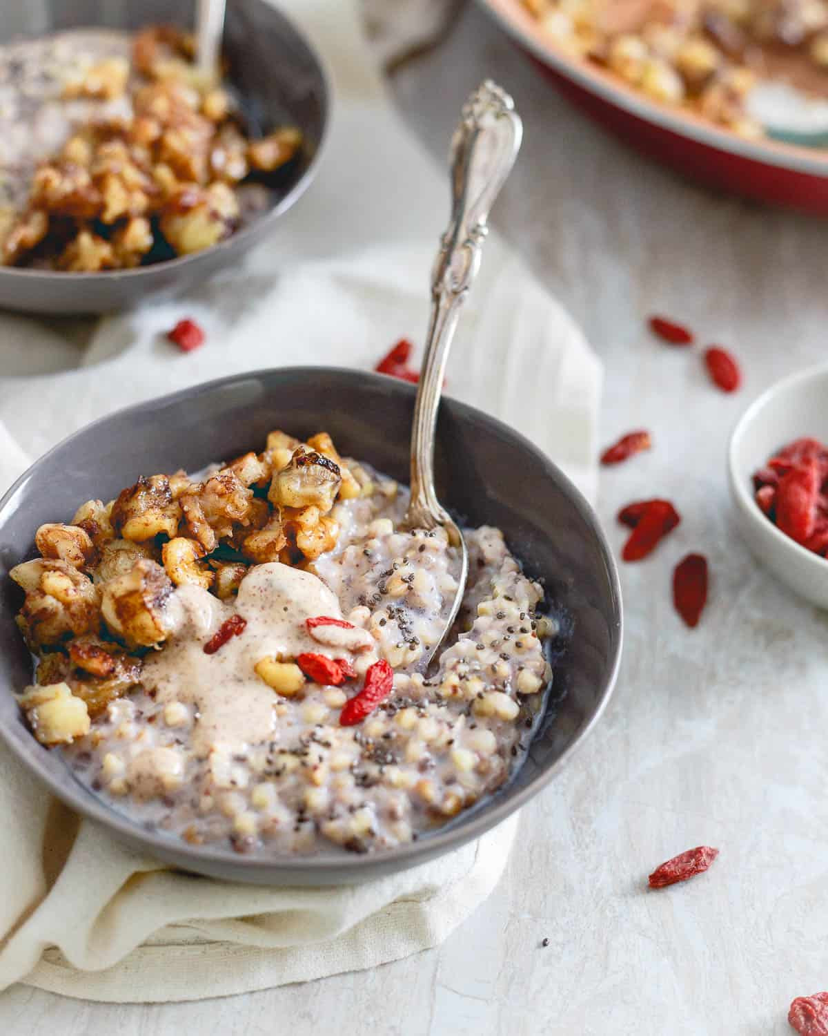 Quinoa Breakfast Cereal
 Warm Quinoa Cereal Breakfast Quinoa with Caramelized Bananas