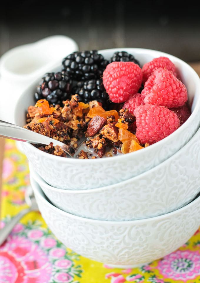 Quinoa Breakfast Cereal
 Crunchy Quinoa Breakfast Cereal Gluten Free Veggie