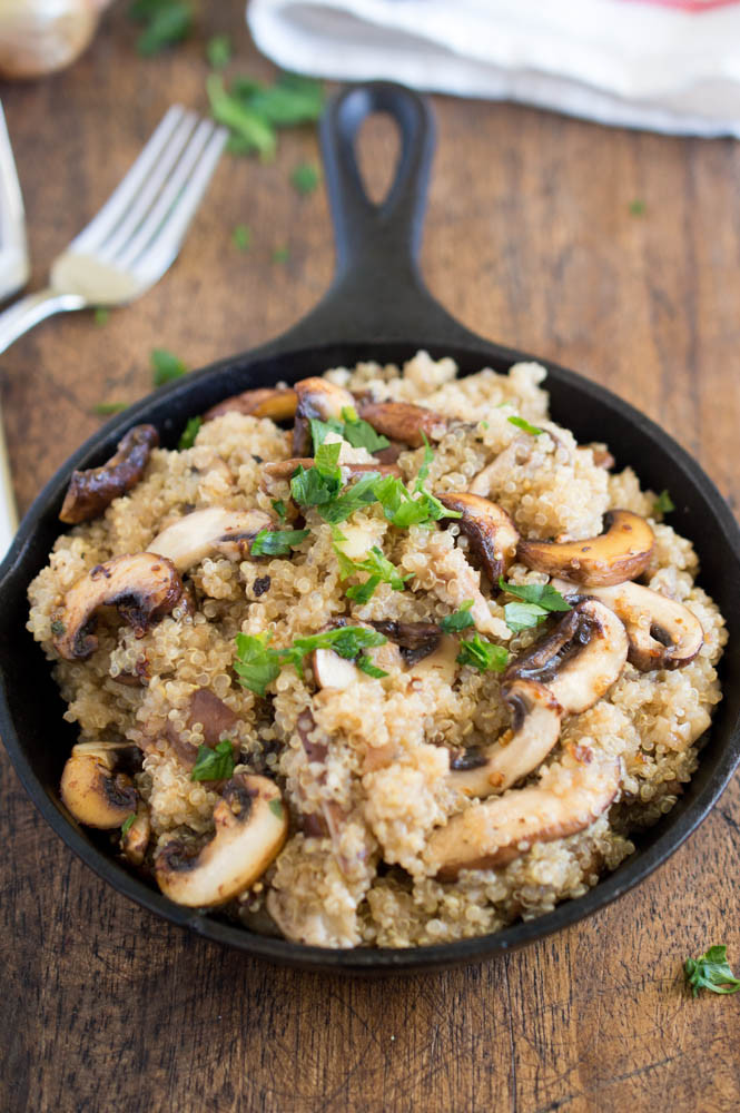Quinoa Mushrooms Recipes
 Easy Mushroom Shallot Garlic Quinoa Chef Savvy