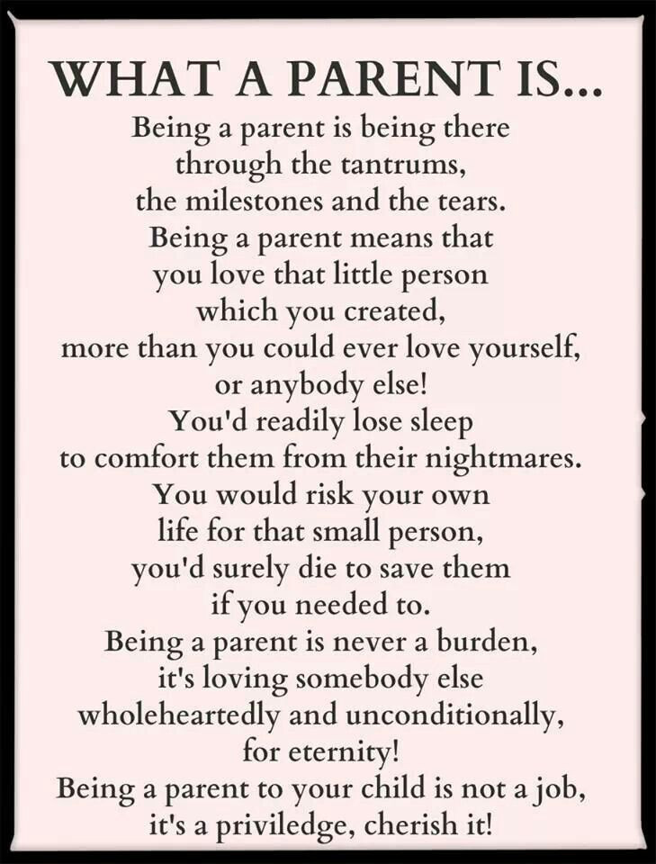 Quotes About Family Not Being There For You
 Parent Poems Inspirational Being a parent x