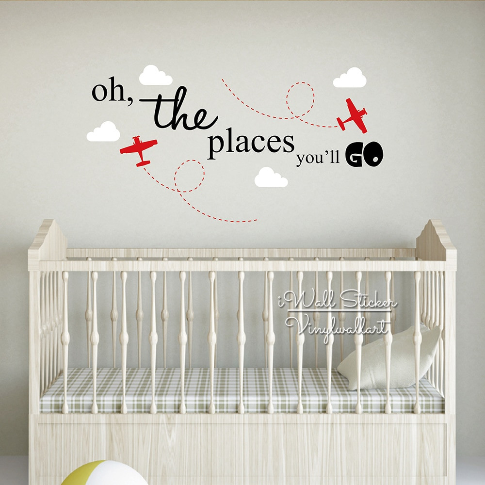 Quotes For Baby Nursery
 Aliexpress Buy The Places You Will Go Wall Sticker