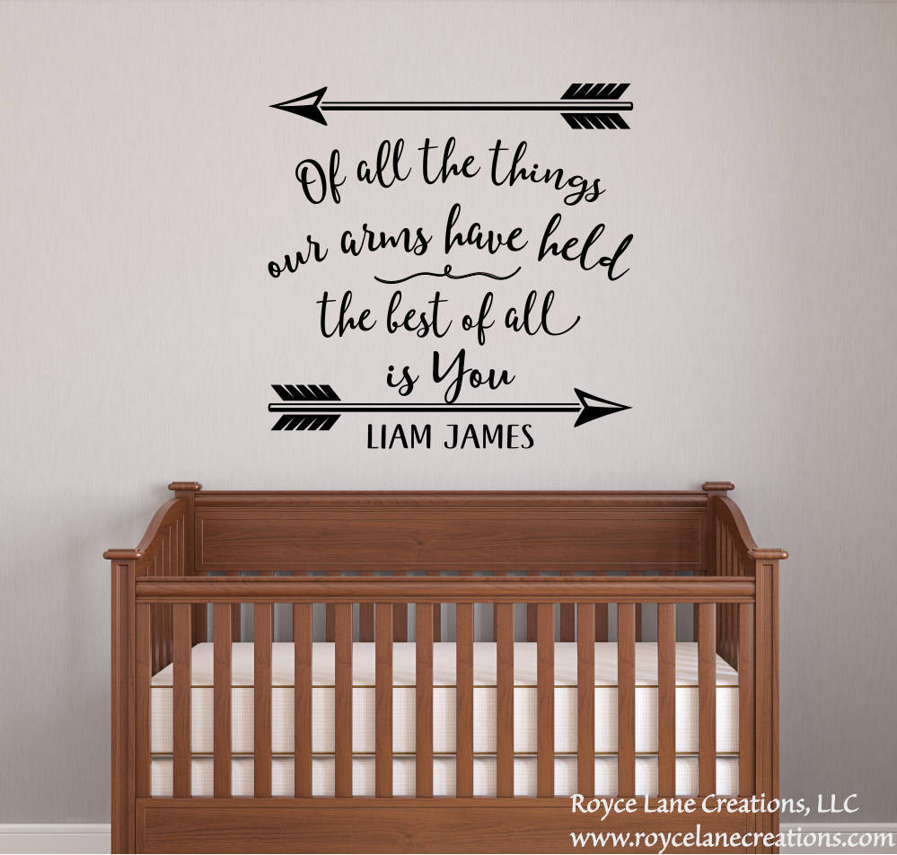 Quotes For Baby Nursery
 Baby Boy Nursery Decal Baby Boy Quotes Nursery Name Decals