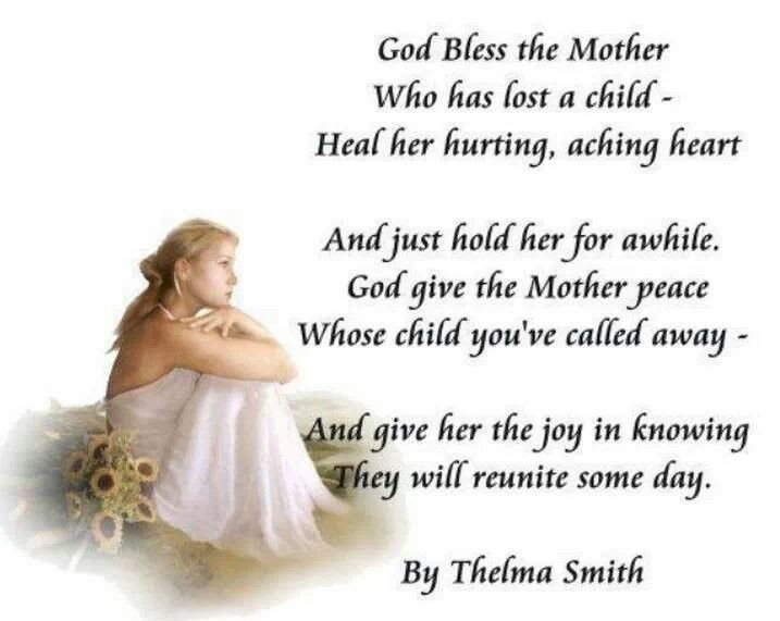 Quotes For Parents Who Lost A Child
 Bereaved Mother Loss of Child Sympathy Pinterest