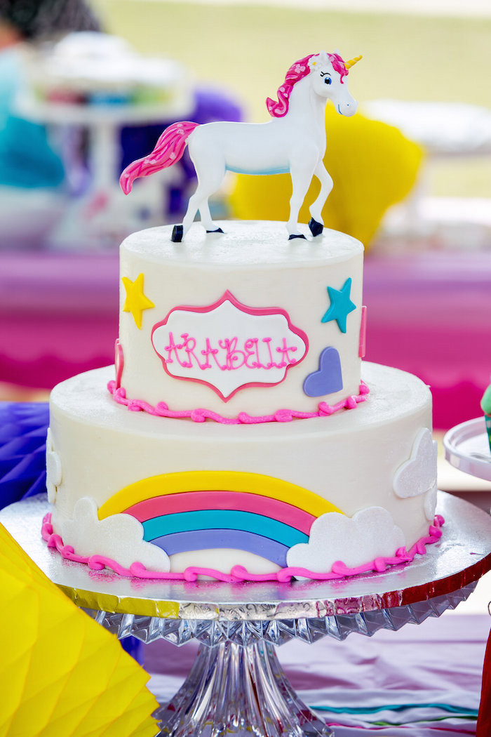 Rainbow And Unicorn Party Ideas
 Kara s Party Ideas Rainbow Unicorn Birthday Party