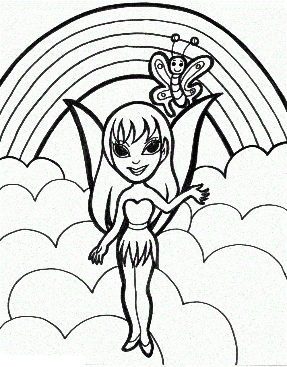 Rainbow Coloring Sheet Printable
 Free Printable Rainbow Coloring Pages For Kids