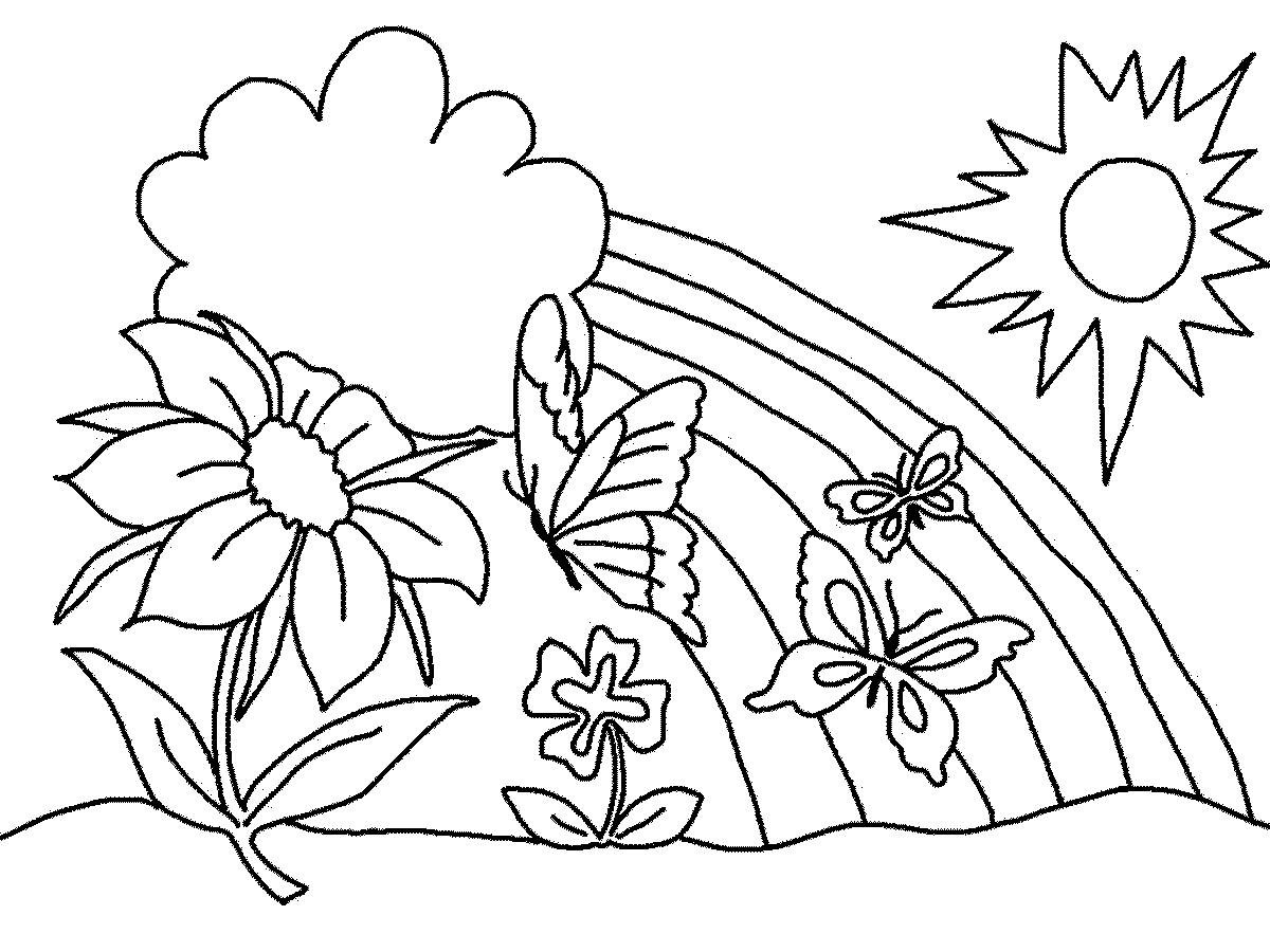 Rainbow Coloring Sheet Printable
 Rainbow Coloring Pages for childrens printable for free