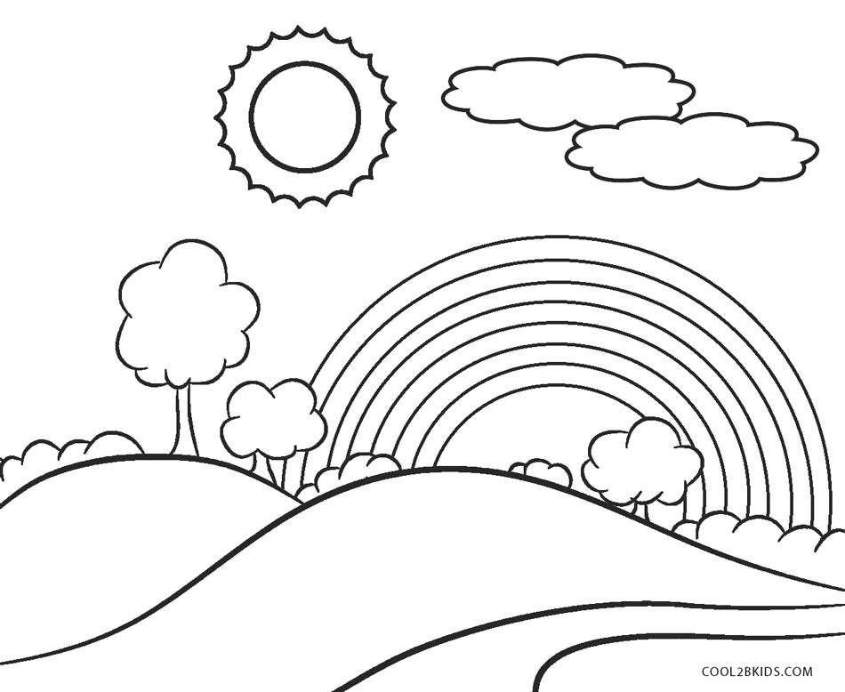 Rainbow Coloring Sheet Printable
 Free Printable Rainbow Coloring Pages For Kids