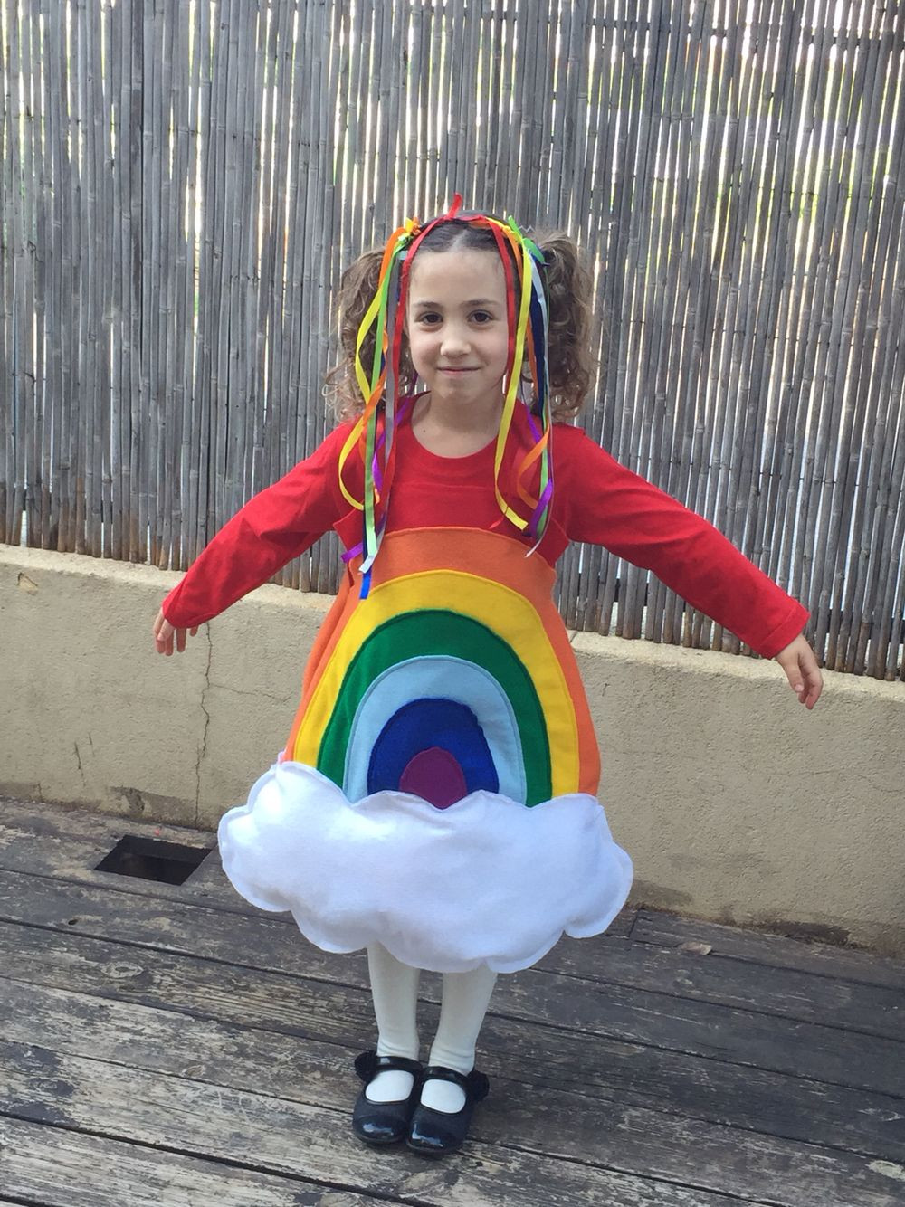 Rainbow Costume DIY
 Homemade rainbow costume