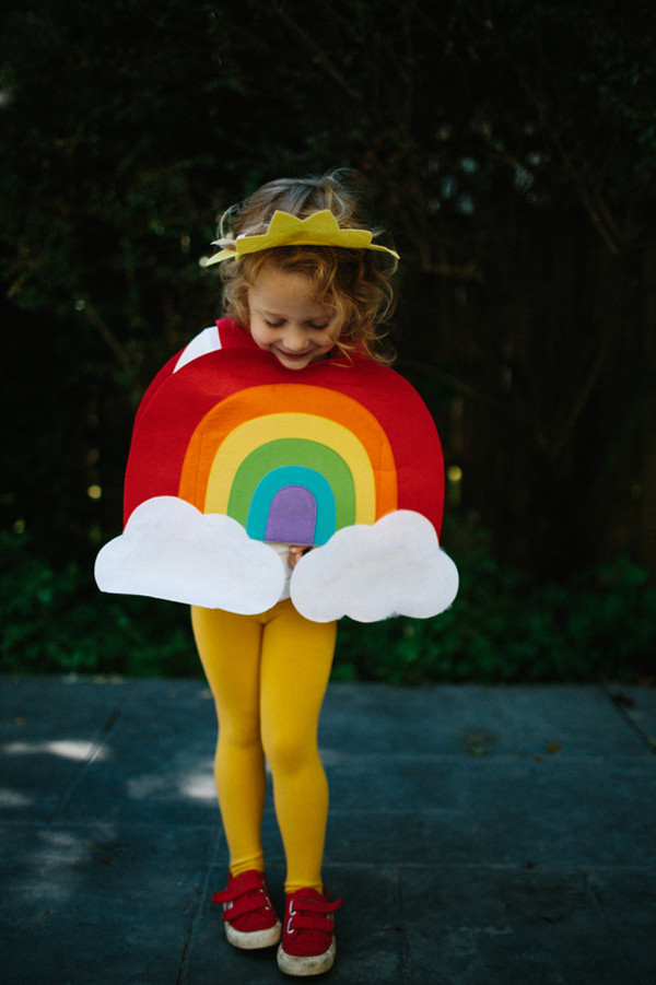 Rainbow Costume DIY
 two crafty halloween costumes for kids • A Subtle Revelry