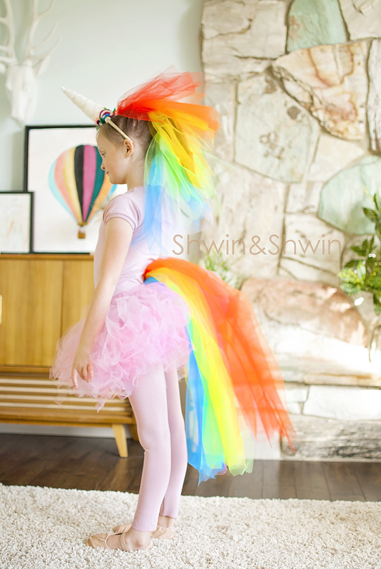 Rainbow Costume DIY
 DIY Rainbow Unicorn Costume Shwin and Shwin