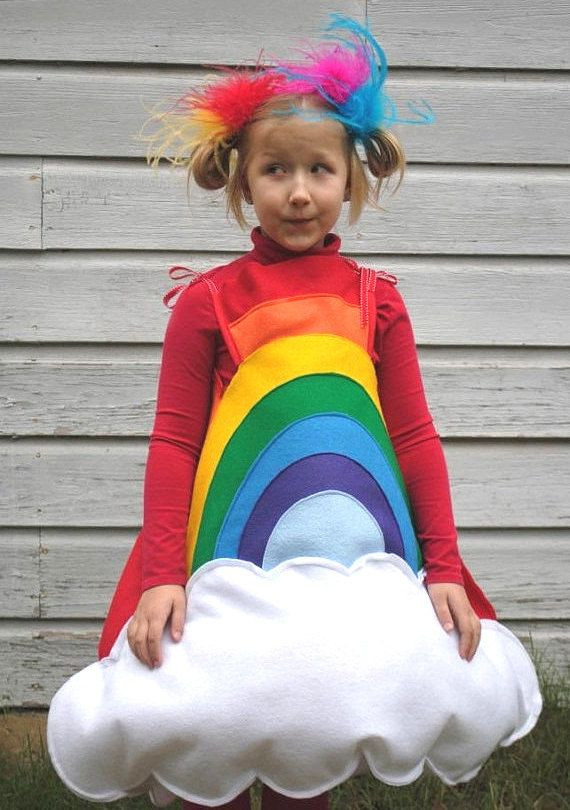 Rainbow Costume DIY
 Handmade felt Rainbow costume for Toddler Easter by